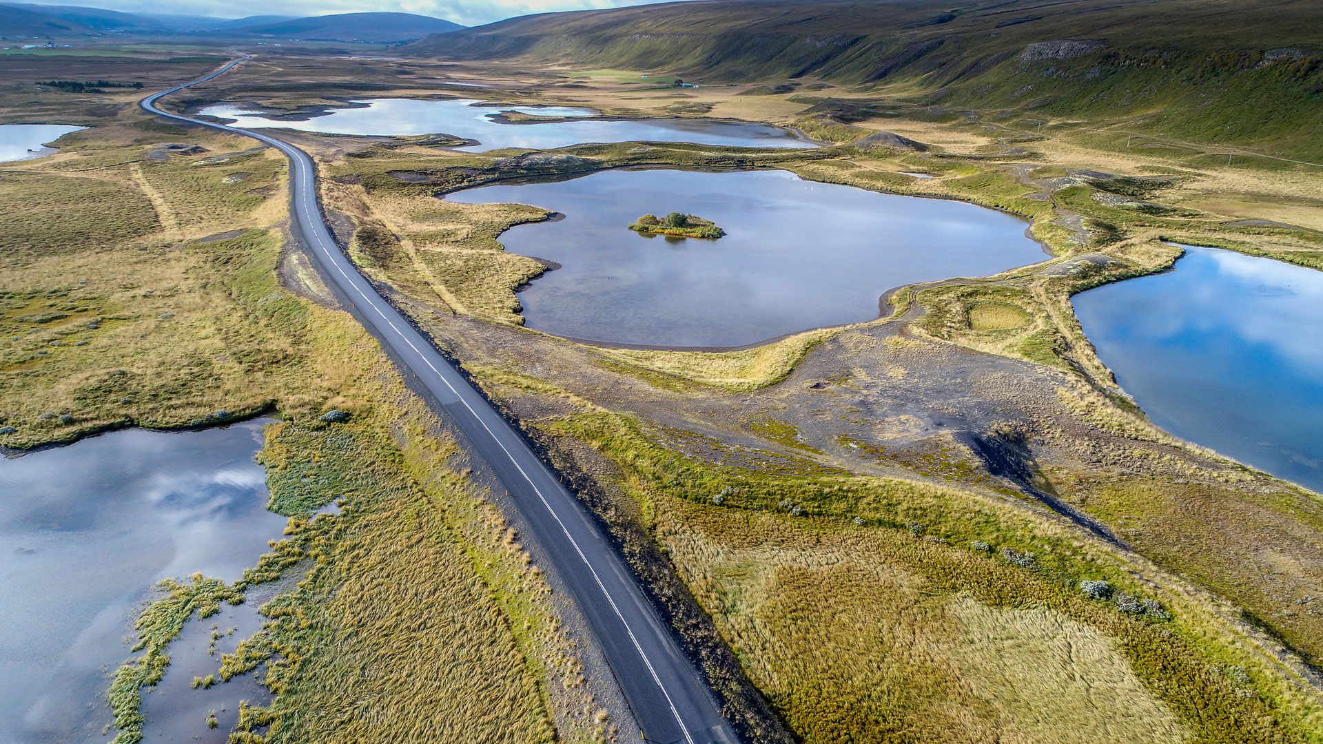 Vue aérienne par drone - Islande